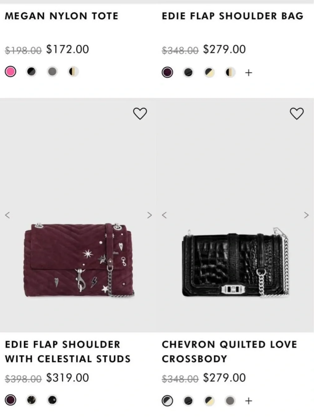 Rebecca Minkoff Gray Quilted Velvet Chain Crossbody